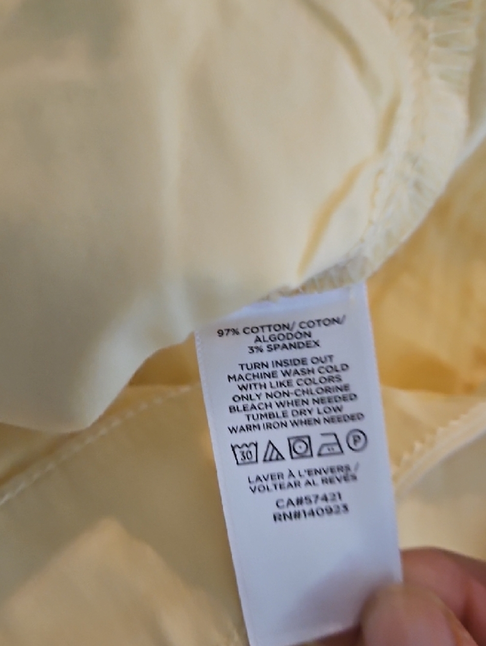 LOFT Women's Pale Yellow Chino Pants - Picture 4 of 5